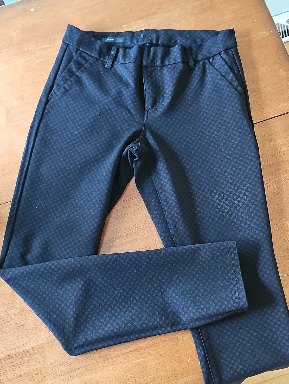 Kut from the Kloth Black Patterned Skinny Pants